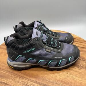 Zamberlan 132 Airound GTX Shoes Womens 6.5 Black Blue Comfort Hiking Walking